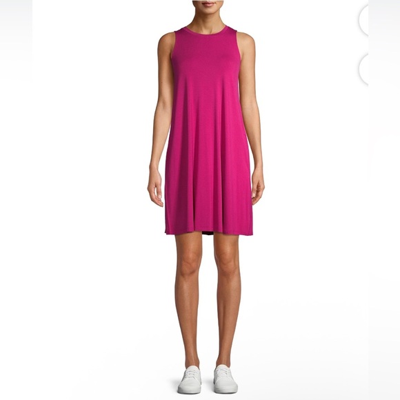 Time & Tru Vibrant Pink Sleeveless Tank Dress | Size Small - Picture 2 of 11